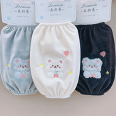 头学生套袖 可爱卡通毛绒短款 男女童小孩棉衣护袖 防脏袖 袖 套秋冬季