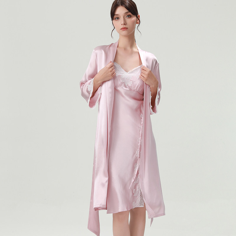 正品真丝蕾丝吊带睡袍性感带胸垫睡衣100%桑蚕丝晨袍女高级家居服,女士内衣/男士内衣/家居服,睡裙,淘宝优惠券,粉丝福利购,淘宝优惠卷