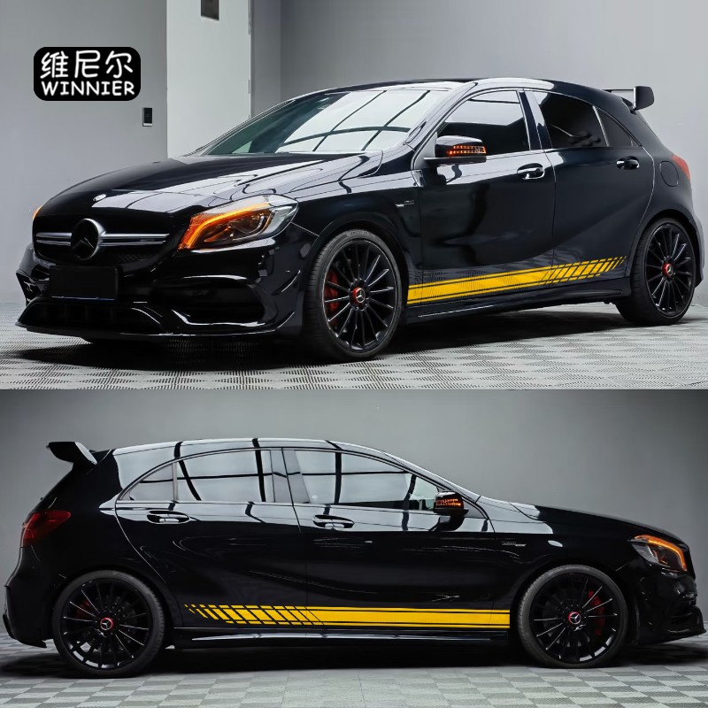 适用于奔驰A级A45车贴拉
