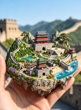 山海关浮雕新款金属冰箱贴河北秦皇岛旅游景点纪念品磁贴送人礼物
