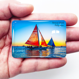 菲律宾旅游景点冰箱贴长滩岛日落马荣火山薄荷岛科隆湾纪念品磁贴