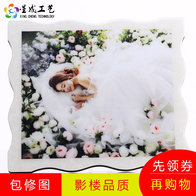 8-48寸水晶版画照片定制做婚纱照片放大挂墙相片相框制作影楼摆台