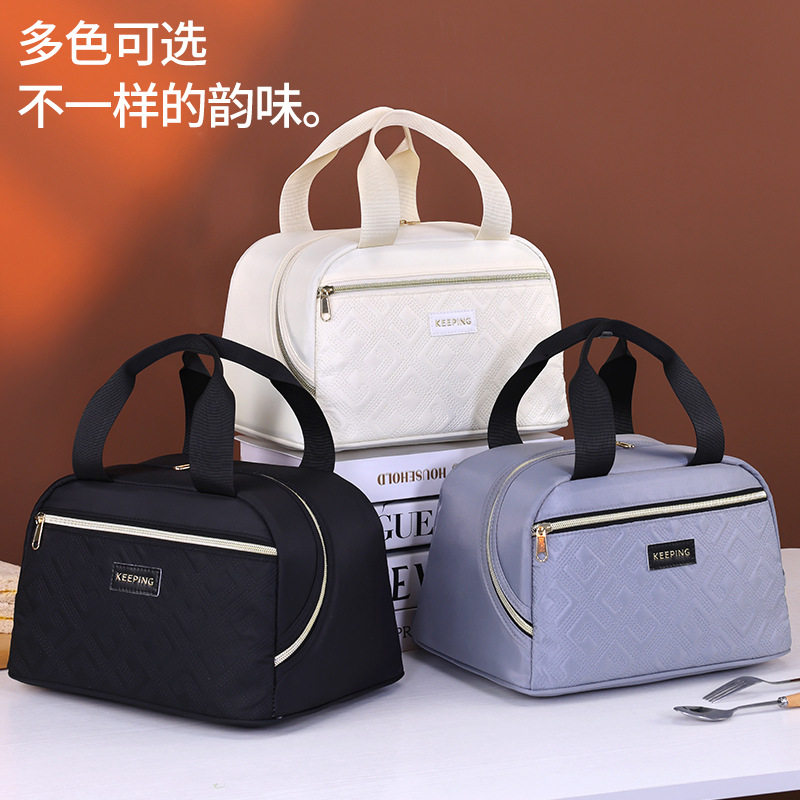 1.5L分格饭盒手提袋子保温包长效加厚上班族小学生带饭兜午餐便当