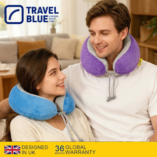 Travel Blue/蓝旅记忆棉U型枕旅行颈枕高铁飞机U形枕午睡靠枕头