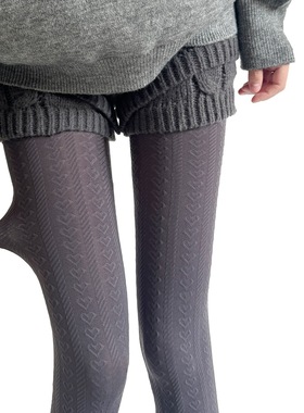 立体爱心连裤袜子女防勾丝不掉档打底袜甜美显瘦显腿长ins潮裤袜