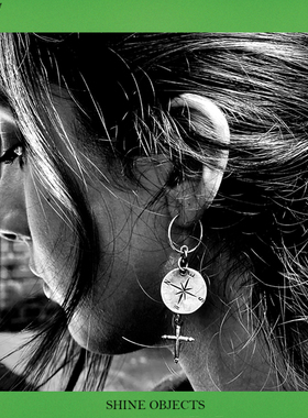 （PTOY*现货）WERKSTATT MUNCHEN德国暗黑先锋小众复古镀银耳环