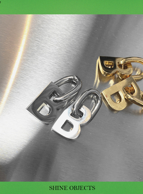 （PTOY*现货）2020Bella同款巴黎字母B字金色简约个性ins耳环情侣