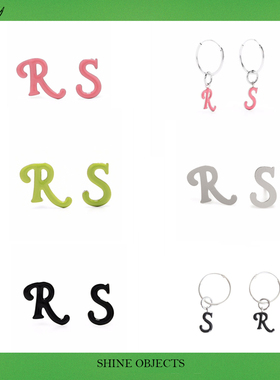 （TPISY）RAF SIMONS R标LOGO字母精致耳钉钛钢简约耳坠耳饰耳环