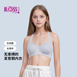 BLOSS 深V聚拢文胸高颜值透气凉感三角拼棉杯无钢圈内衣薄 古今花