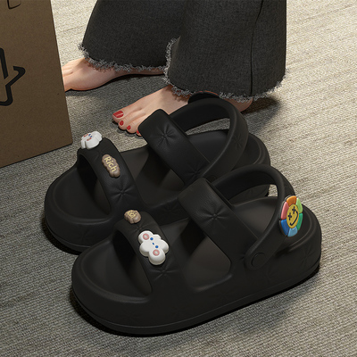 可爱云朵厚底凉鞋女士外穿沙滩