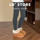 雪地靴女款2025新款外穿高帮厚底防滑防水加绒保暖包跟棉鞋女冬天