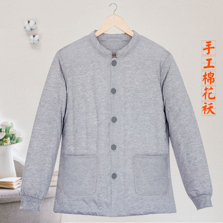 棉花袄老人中老年纯手工棉衣高腰棉花裤男女居家棉服保暖棉服纯色