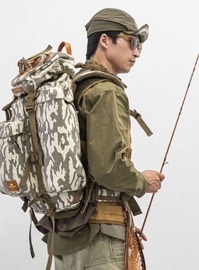 Liigear联名 HK WORKSHOP大容量55L轻量化胡椒盐限量机能双肩包