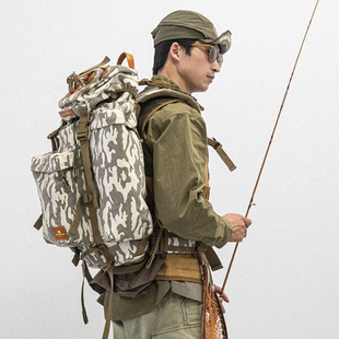 Liigear联名 HK WORKSHOP大容量55L轻量化胡椒盐限量机能双肩包