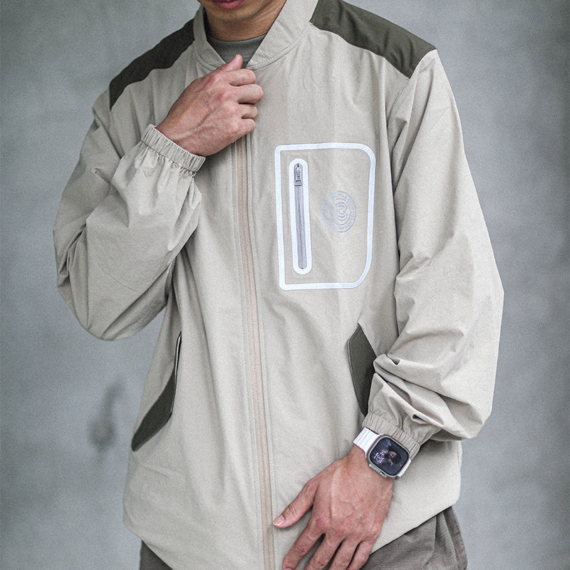 HKWORKSHOP骑行运动夹克春秋尼龙通勤机能冲锋外套上衣防晒速干