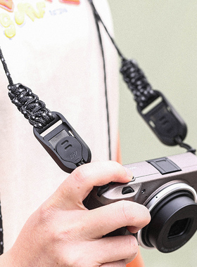 HK微反单反相机绳快拆头层牛皮尼龙相机背带斜挎减压机能复古肩带