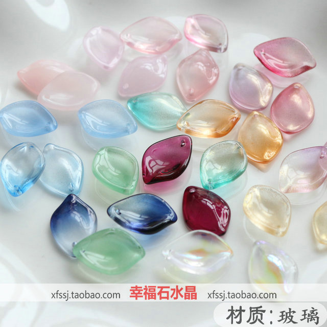 古风配件幸福水晶琉璃花瓣