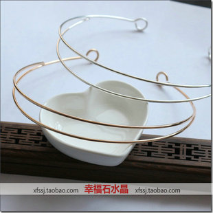 黄铜 铜丝 焊接 双层发箍 古风 发饰 头饰 双线 头箍 DIY饰品配件