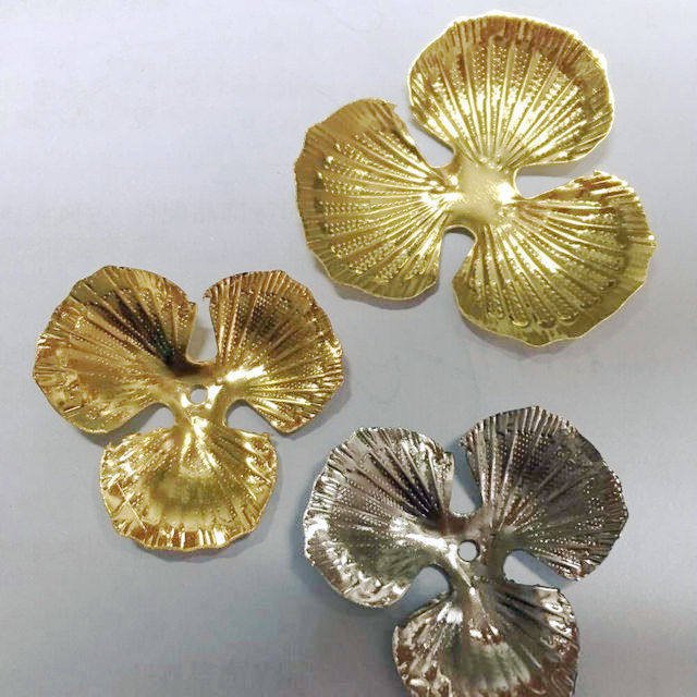 diy饰品配件 古风汉服宫廷影视剧头饰发簪凤冠材料32mm三叶铁花瓣