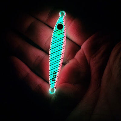 铜亮片全夜光小胖子网纹船海钓岸投鲅鱼带刀鱼吉可诺玲珑同款铁板