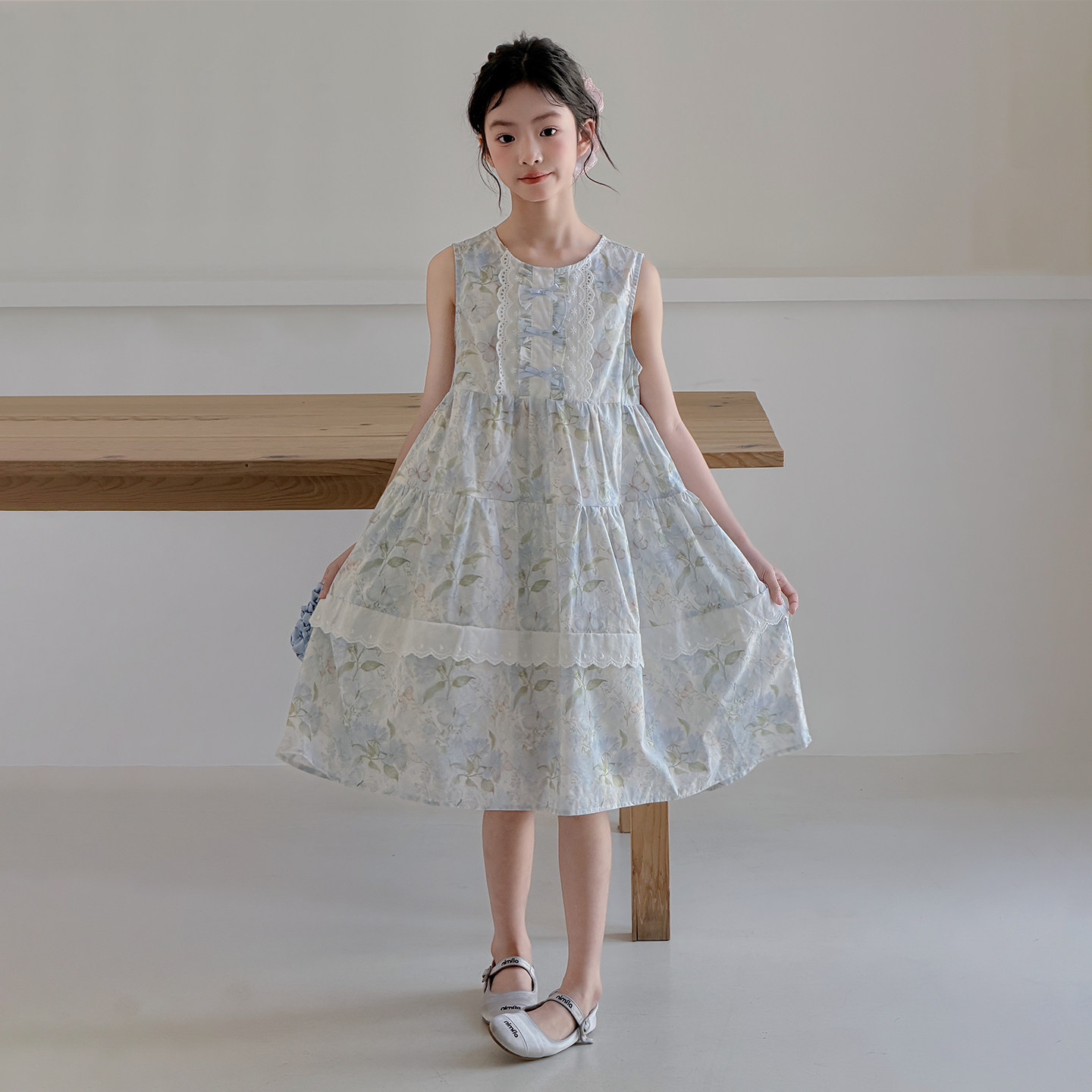 女童连衣裙夏季薄款儿童裙子小女孩碎花裙2026新款无袖连身裙纯棉