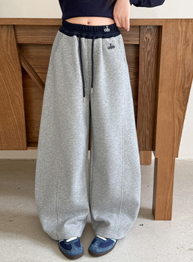 女童裤子2026新款春秋初中生女孩卫裤藏青灰色运动裤儿童春装大童