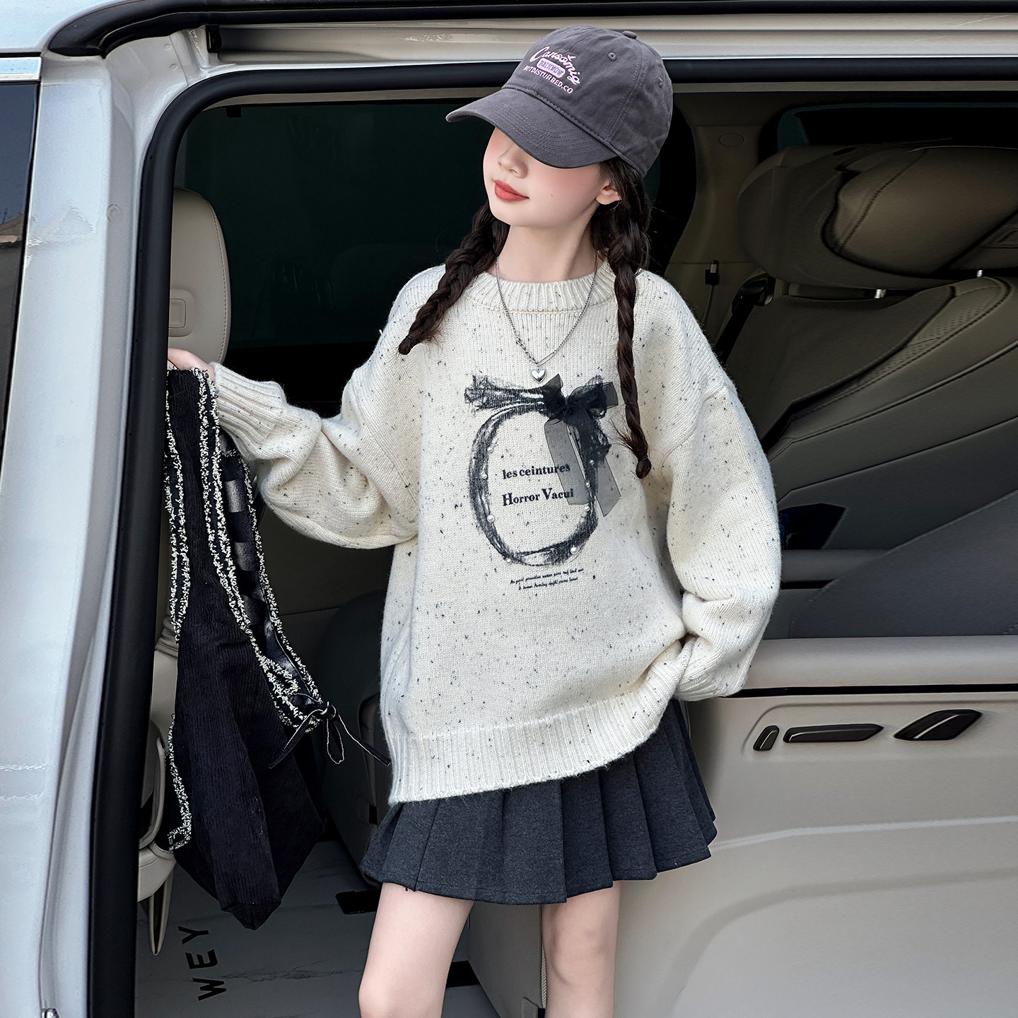 女童毛衣2025新款秋冬季儿童针织衫内搭女孩打底毛线衣加厚中大童