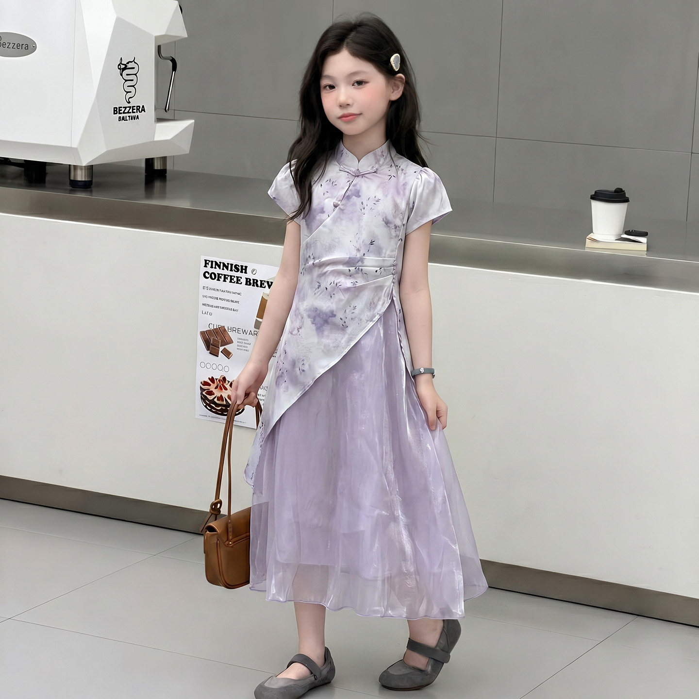 女童连衣裙夏季薄款2026新款夏装短袖儿童裙子女孩旗袍新中式国风