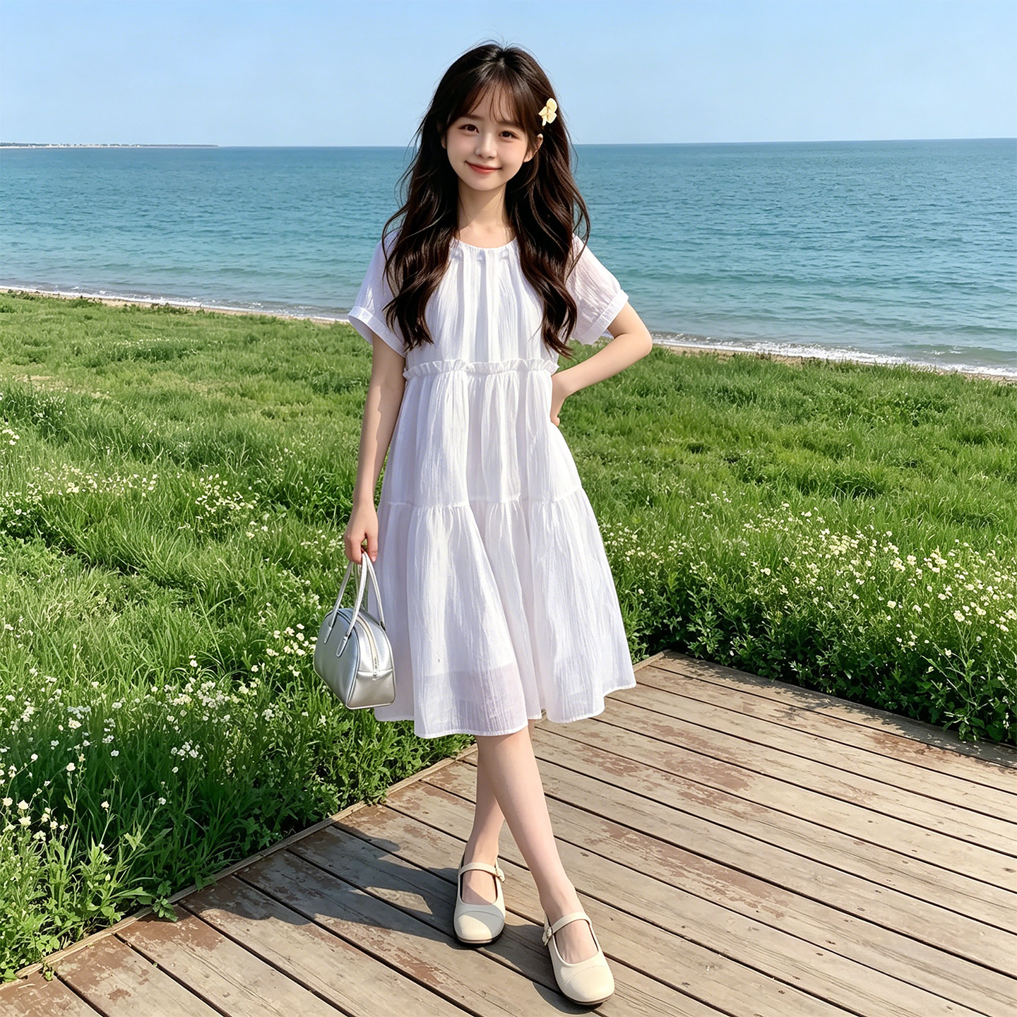 女童连衣裙夏季薄款洋气漂亮儿童裙子小女孩短袖连身裙装2026新款