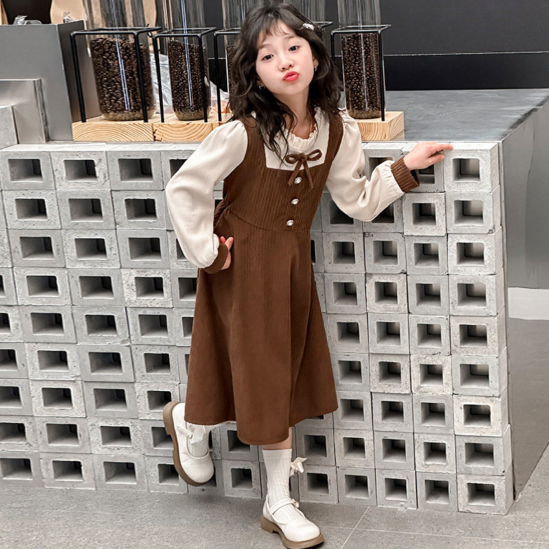 女童连衣裙春秋款2025新款洋气女孩公主裙中大儿童假两件背带裙子,童装/婴儿装/亲子装,连衣裙,淘宝优惠券,粉丝福利购,淘宝优惠卷