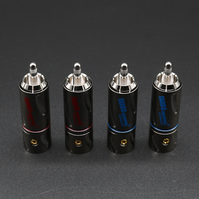 雅堡YARBO AUDIOPHILE RCA-008R 自锁式发烧 镀铑白金 RCA莲花头