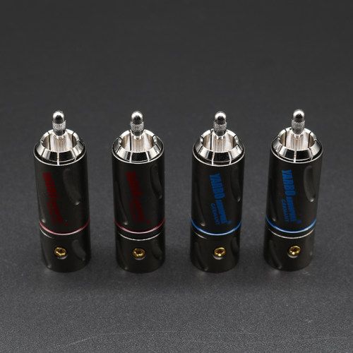 雅堡YARBO AUDIOPHILE RCA-008R 自锁式发烧 镀铑白金 RCA莲花头