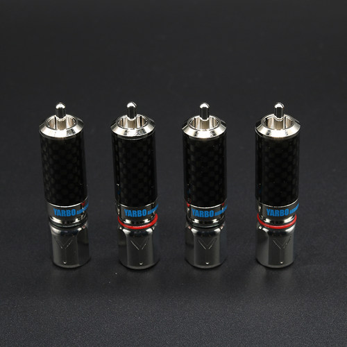 雅堡YARBO AUDIOPHILE RCA-018RCF 碳纤壳镀铑铂金莲花头 RCA头