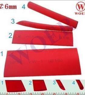 优质绝缘Φ6mm 套管 热收缩管 DIY专用（红黑可选）1元/米
