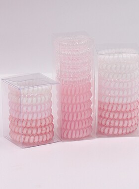 Rubber Band  少女之心网红粉色紫色电话线发圈组合甜美头绳皮筋