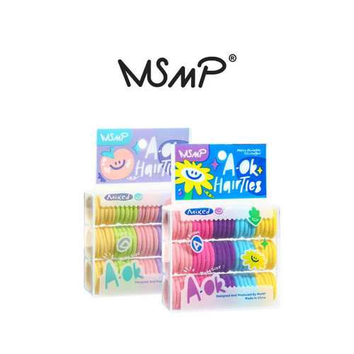MSMP  HAIR ELASTICS 女童小号拇指小皮筋 炫彩不伤发头绳发饰