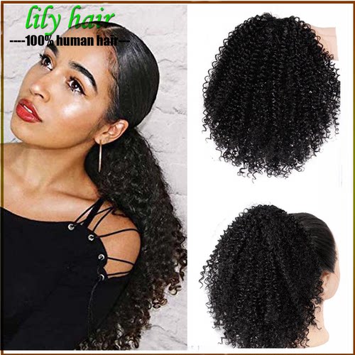 Afrocurlyponytail真人发丝