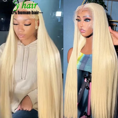 613 Blonde 13X4 Lace Front Wig Straight Human Hair For Women
