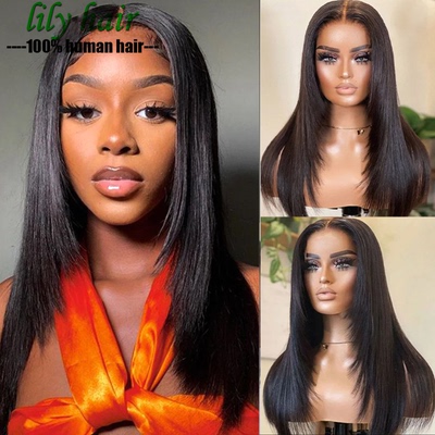 Glueless 180% Layered Cut Lace Wigs Peruvian Remy Human Hair