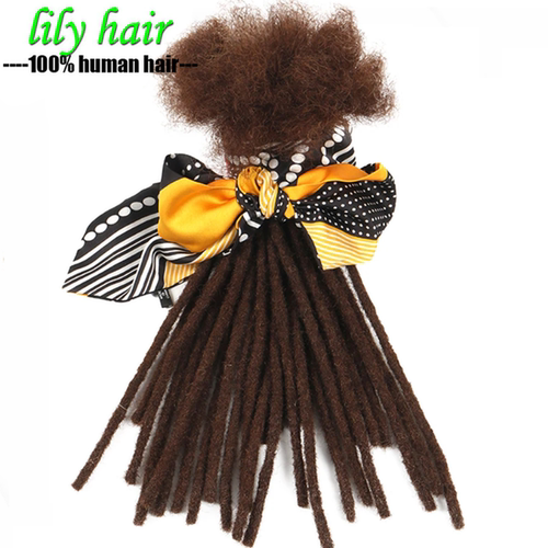 #30 Brown Dreadlocks Real Human Hair locks Extensions 脏辫