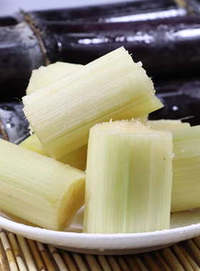 真划算 新鲜广西黑皮甘蔗松脆多汁5斤起 切口可能红切掉再吃