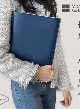 微软surfacePro9 laptop 13.5笔记本平板简约电脑包laptop go12.4小众真皮内胆包