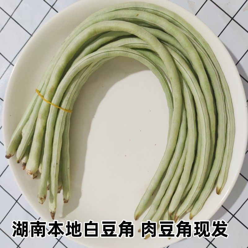 湖南新鲜蔬菜白色豆角肉豆角粉粉糯糯白缸豆现摘白豆角保鲜发货