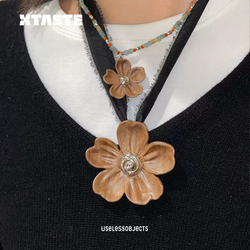 XTASTE USELESSOBJECTS 【Wood Bloom木与花项链系列】小众设计感