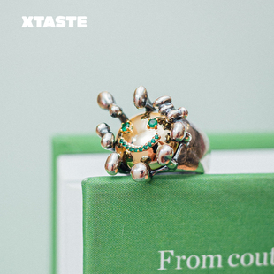 XTASTE OBJECTS水花笑脸戒指原创设计戒指有趣好玩 限时7折