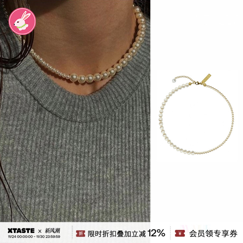 希腊小众不对称珍珠项链