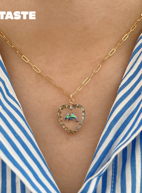 【限时6折】XTASTE 德国HOLA AMOR ESTUDIOS透明爱心海豚吊坠项链