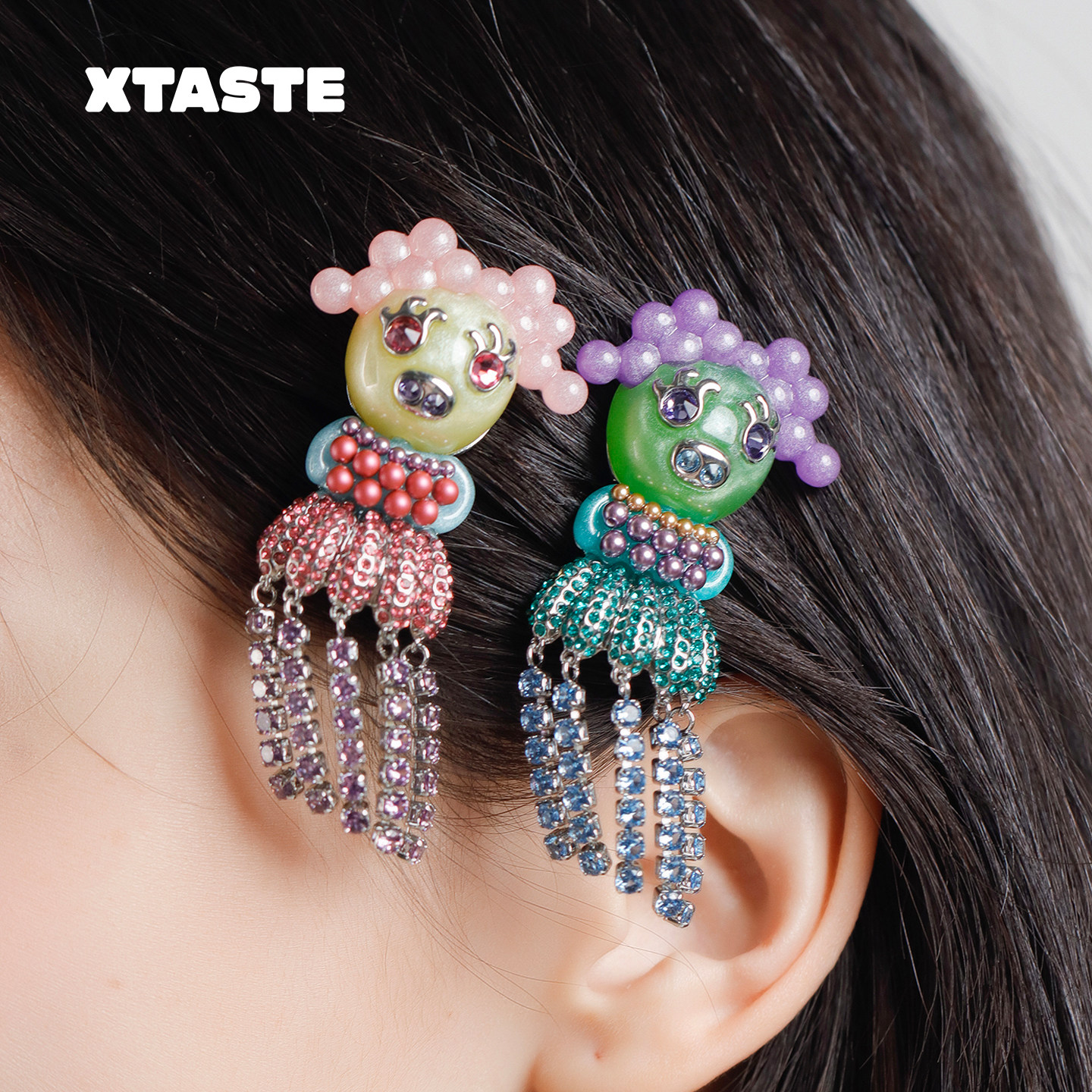 XTASTE 咕咕GOODGOOD 【盛装小猪当家发夹】设计师发卡边夹配饰女