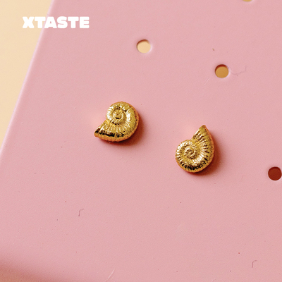 XTASTE 丹麦 ANNI LU 蜗牛耳钉镀金配饰原创设计时尚款百搭潮流