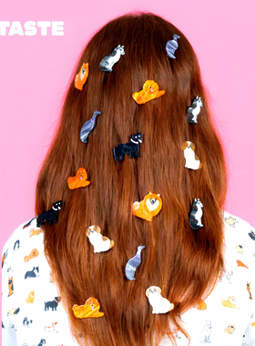 法国COUCOU SUZETTE2025新款明星同款原创小狗发夹可爱风鲨鱼夹